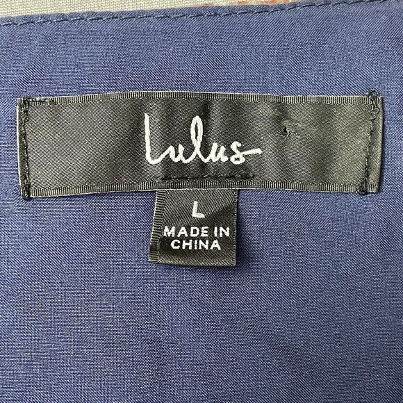 Lulus Floral Ruche Maxi Dress Women's Large Blue Floral Flowercore Coquette - Picture 7 of 16